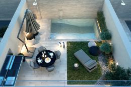 Contemporary, high quality townhouses with pool in picturesque village Santa Luzia Contemporary, high quality townhouses with pool in picturesque village Santa Luzia