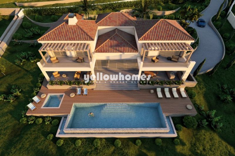 Unique 4-bed villa project in the hills near Boliqueime with stunning sea views